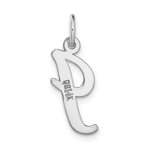 14k White Gold, Madison Collection, Medium Script Initial I Pendant - Picture 3 of 5